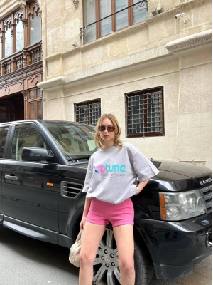 Gri Neptune Oversize Unisex Tshirt