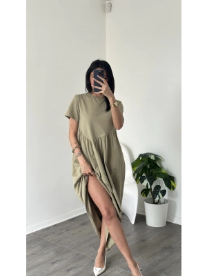 Marka Muadil Yağ Yeşili Tina Elbise
