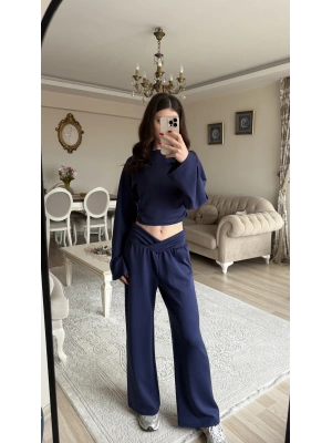 İndigo Luna V Bel Kesimli Modal Takım
