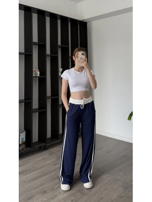 İndigo Perry Çizgili Eşofman Altı