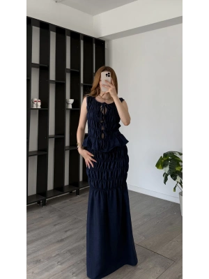 İndigo Zey Tasarım Bağcıklı Takım