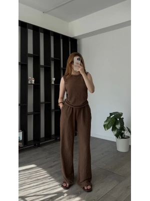 Kahve Avil Kolsuz Gofre 2’li Takım