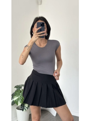 Kayle Gri Bisiklet Yaka Basic Body