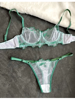 Yeşil-Ten Bralet İç Çamaşırı Takımı