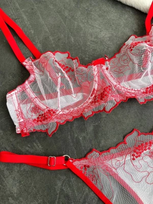 Kırmızı-Ten Bralet İç Çamaşırı Takımı