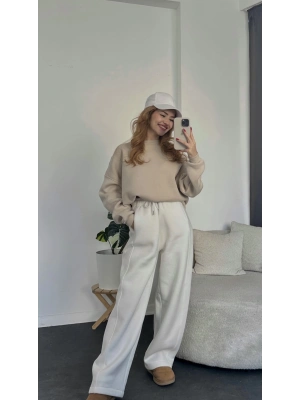 Krem Basic Oversize Sweatshirt