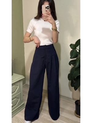 Lacivert Killy Piliseli Palazzo Pantolon