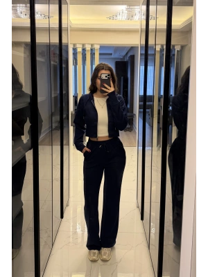 Lacivert Selanik Hırkalı Takım