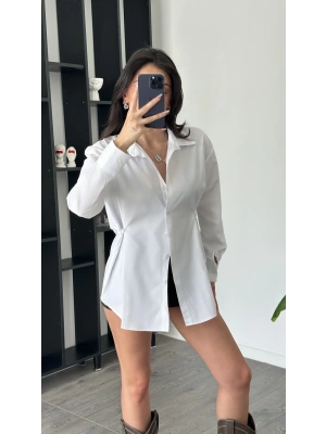 Levi Beyaz Düğme Detay Gömlek