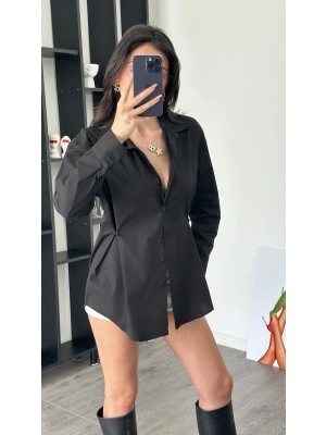 Levi Siyah Düğme Detay Gömlek