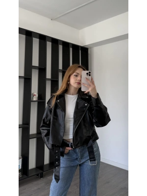 Lilith Biker Kısa Deri Ceket