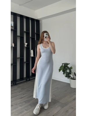 Mavi Zoey Blok Renkli Modal Elbise