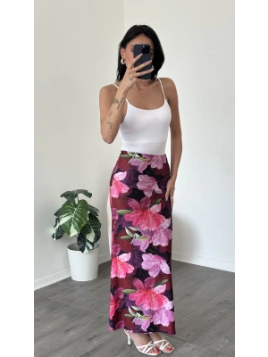 Missy Çiçek Desen Maxi Etek