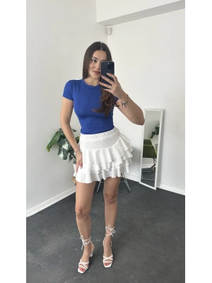 Saks Bisiklet Yaka Kısa Kollu Basic Body