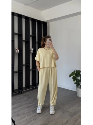 Sarı Elira Baggy Kesim 2’li Takım