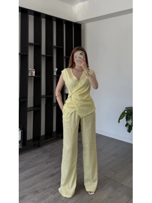 Sarı Hazel Toka Detaylı 2’li Takım