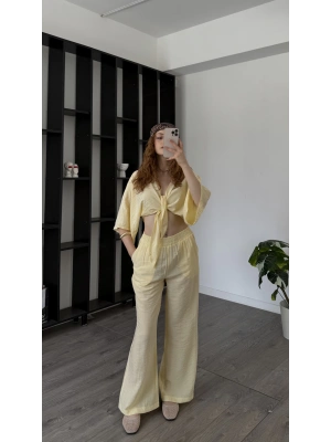 Sarı Solena Bağlamalı 2’li Takım