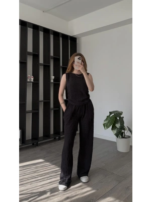 Siyah Avil Kolsuz Gofre 2’li Takım