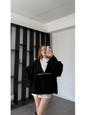 Siyah Elira Kalın Ceket Hırka