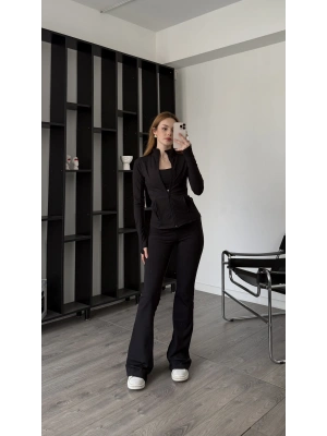 Siyah Laura 3’lü Comfortlux Tayt Takım