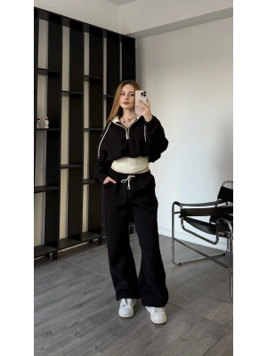 Siyah Leo Belden Oturmalı 2’li Takım