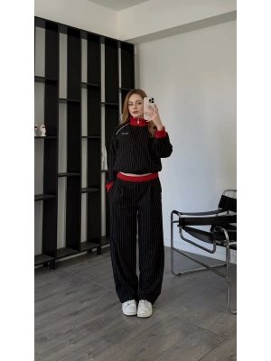 Siyah Luisa Çizgili 2’li Takım