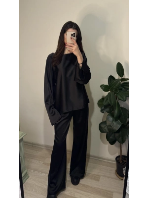 Siyah Mua Saten Salaş Takım