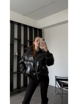 Siyah Muadil Pinky Şişme Mont