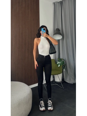 Siyah Yüksek Belli Skinny Jean