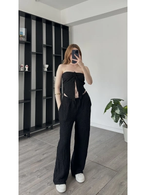 Tiana Siyah Kelebek Starplez 2li Takım