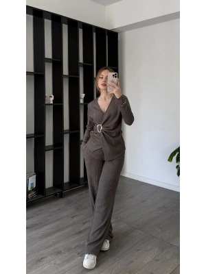 Vizon Mary Toka Detaylı Kruvaze Takım