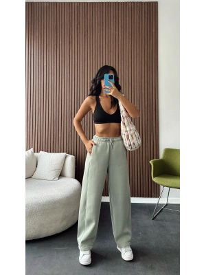 Yeşil Baggy Eşofman Altı