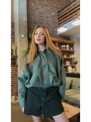 Yeşil Zr Muadil Bomber Süet Ceket