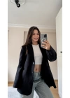 Siyah Oversize Blazer Ceket