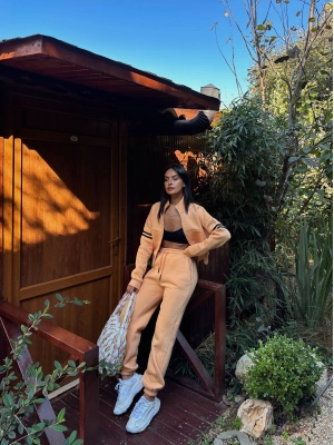 Somon Çift Çizgi Kol Detay Premium Eşofman Takım