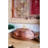 BAKIR SUNUMLUK KAPAKLI OYMA NAKIŞLI 30 cm Mat Bakır