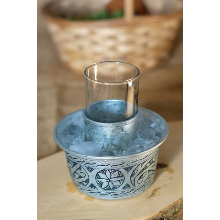 BAKIR EHLİKEYF OYMA NAKIŞ İŞLEMELİ GÜMÜŞ RENK (KALAYLI)