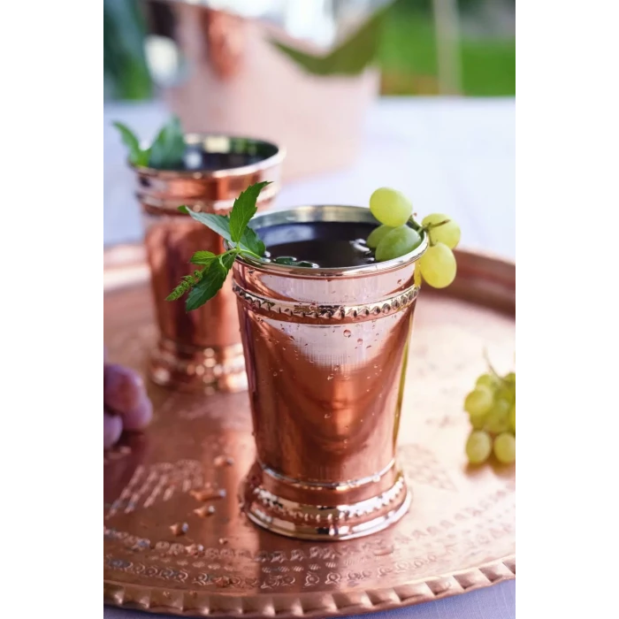 Bakır Bardak Julep Kokteyl Model Bakır Renk 2li