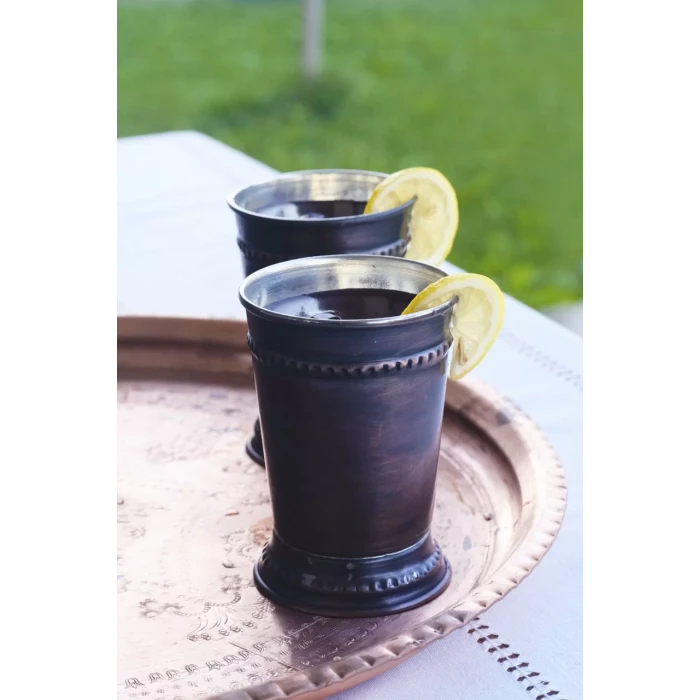 Bakır Bardak Julep Kokteyl Model Oksit Renk