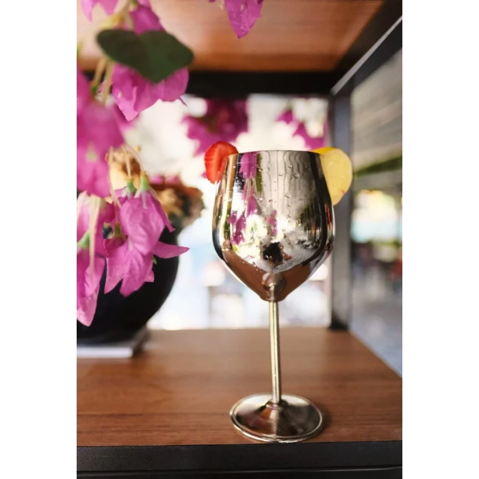 Bakır Kadeh Modern Model Gümüş Renk