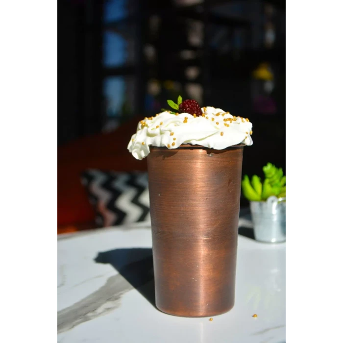 Bakır Bardak Uzun Model Oksit Renk