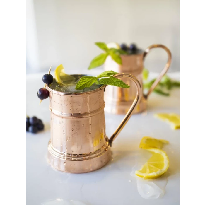 BAKIR KUPA BARDAK VARİL MODEL PARLAK BAKIR RENK