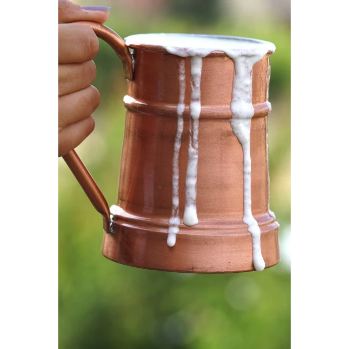 BAKIR KUPA BARDAK  VARİL MODEL MAT BAKIR RENK