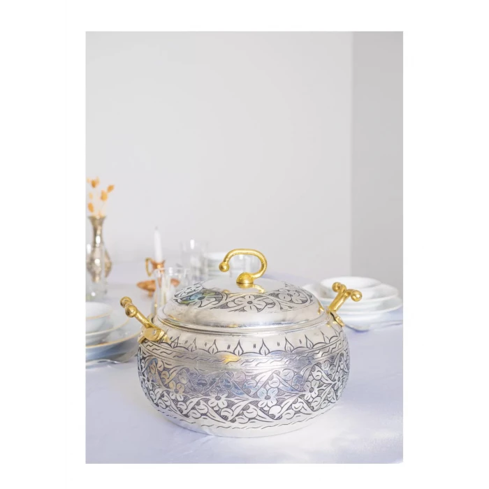 BAKIR TENCERE AĞIR İŞLEME TOMBUL MODEL 5 LT