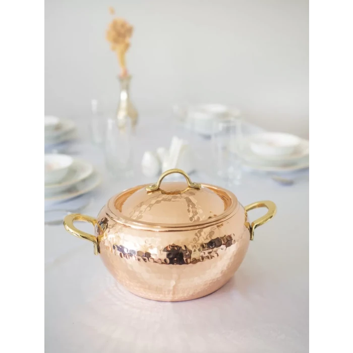 BAKIR GÜVEÇ TENCERESİ MODERN 19 CM