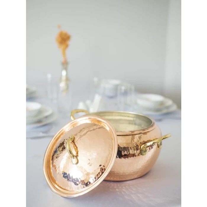 BAKIR GÜVEÇ TENCERESİ MODERN 21 CM