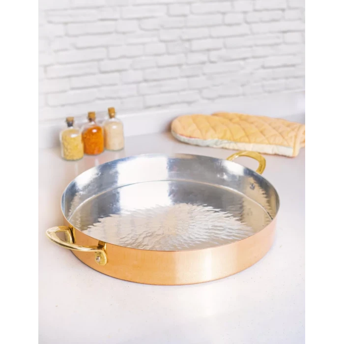 BAKIR FIRIN TEPSİSİ MODERN KULPLU MODEL