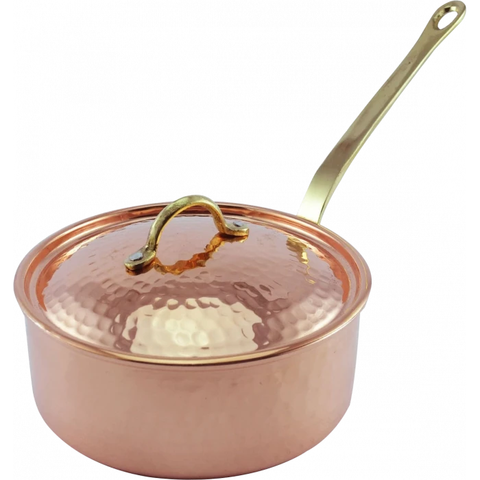 BAKIR TENCERE MODERN TEK KULPLU 24CM