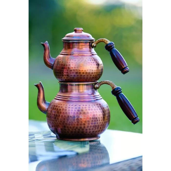 BAKIR ÇAYDANLIK ÇEKİÇ DÖVMELİ KALIN OKSİTLİ RENK