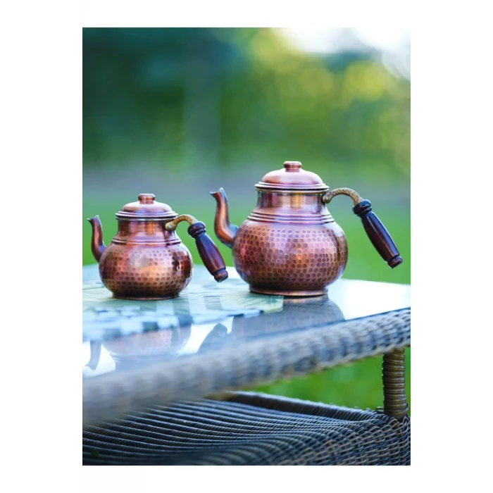 BAKIR ÇAYDANLIK ÇEKİÇ DÖVMELİ KALIN OKSİTLİ RENK